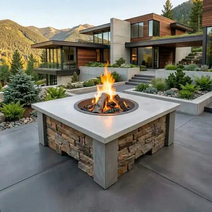 Homebridge GFRC Concrete Fire Pit Table