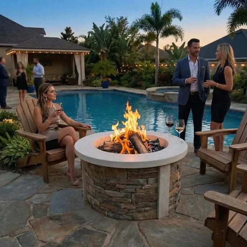 Homebridge GFRC Concrete Fire Pit Table