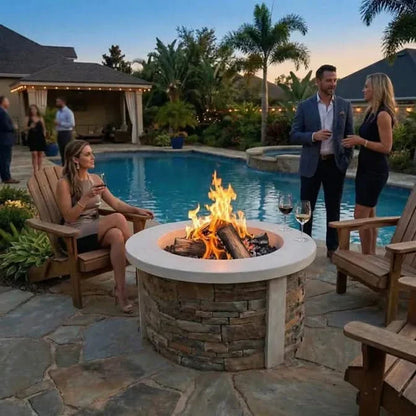 Homebridge GFRC Concrete Fire Pit Table