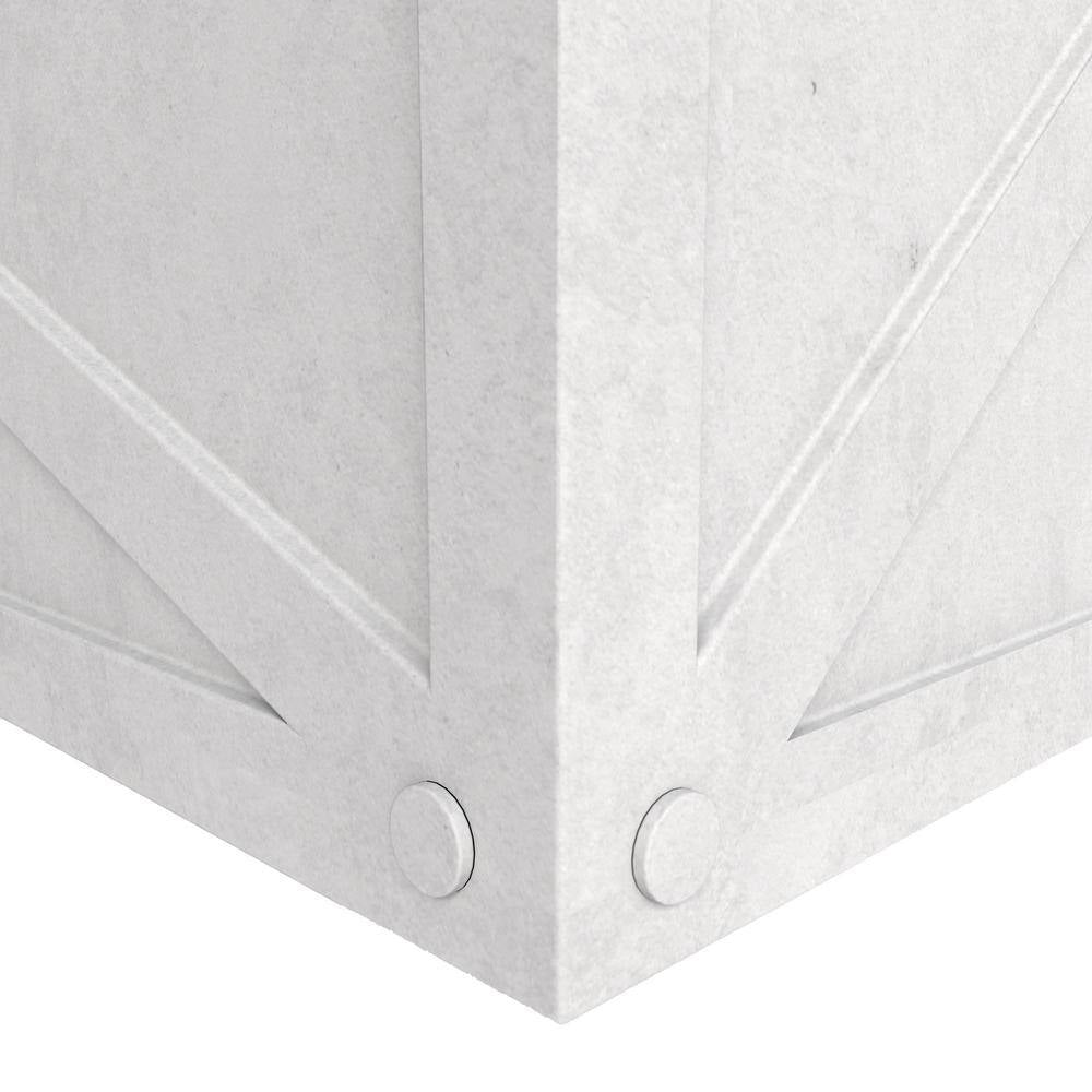 Bonsai Fiberstone Rectangular Planter Weather-Resistant Design MGO Clay Planter Pot for Indoor and Outdoor in White