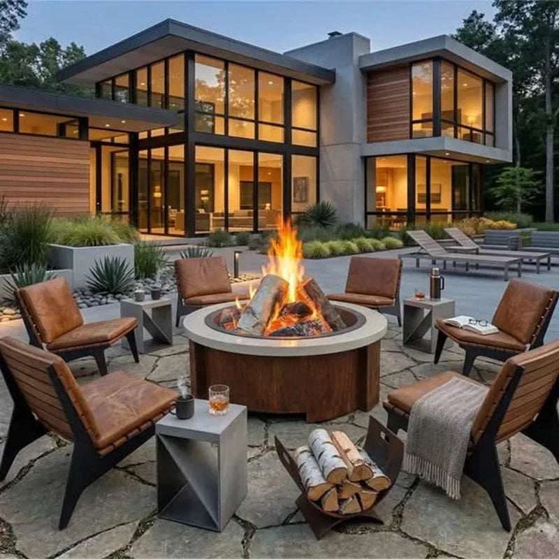 Homebridge GFRC Concrete Fire Pit Table