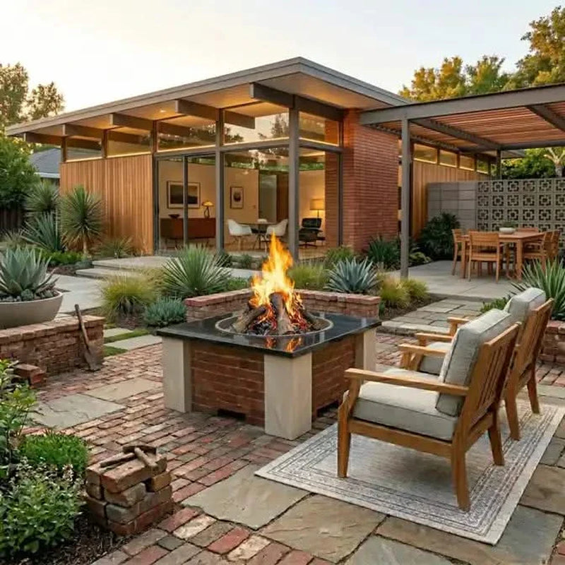 Homebridge GFRC Concrete Fire Pit Table