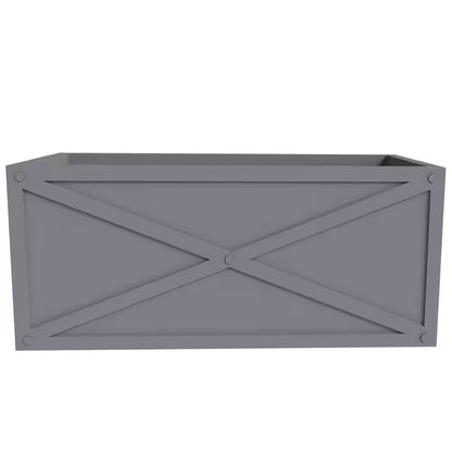 Bonsai 13 In. High Fiberstone Rectangular Planter Weather-Resistant Indoor and Outdoor 30 In. Wide Grey