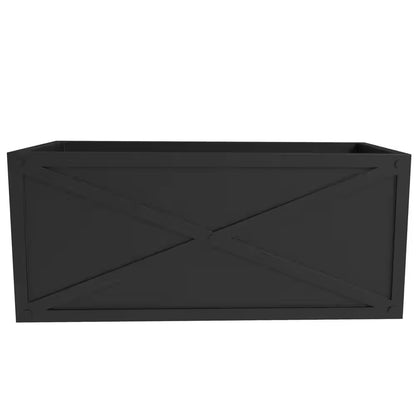 Bonsai 13 In. High Fiberstone Rectangular Planter Weather-Resistant Indoor and Outdoor Decorative Pot 30 in Wide, Black