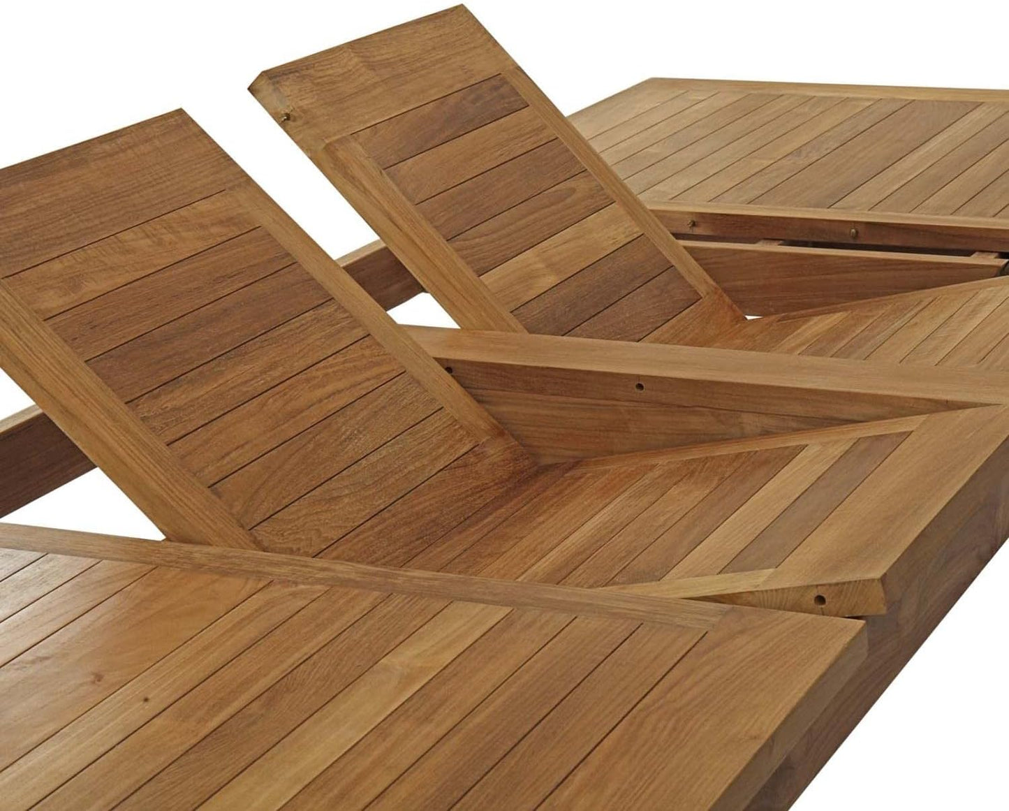Marina 9 Piece Outdoor Patio Teak Dining Set in Natural White