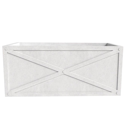 Bonsai Fiberstone Rectangular Planter Weather-Resistant Design MGO Clay Planter Pot for Indoor and Outdoor in White