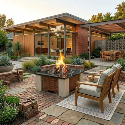 Homebridge GFRC Concrete Fire Pit Table