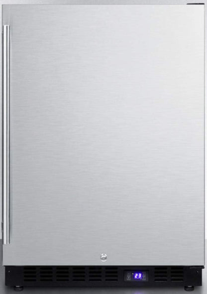 Summit 24” Freezer, Built-In, Outdoor Freezer, 4.6 Cu.Ft. Capacity, Stainless Steel- SPFF51OS