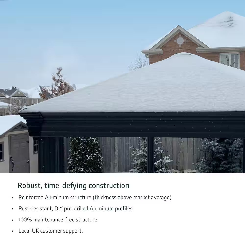 Tucson 12 Ft. X 16 Ft. Gray/Bronze Outdoor Hard Top Gazebo