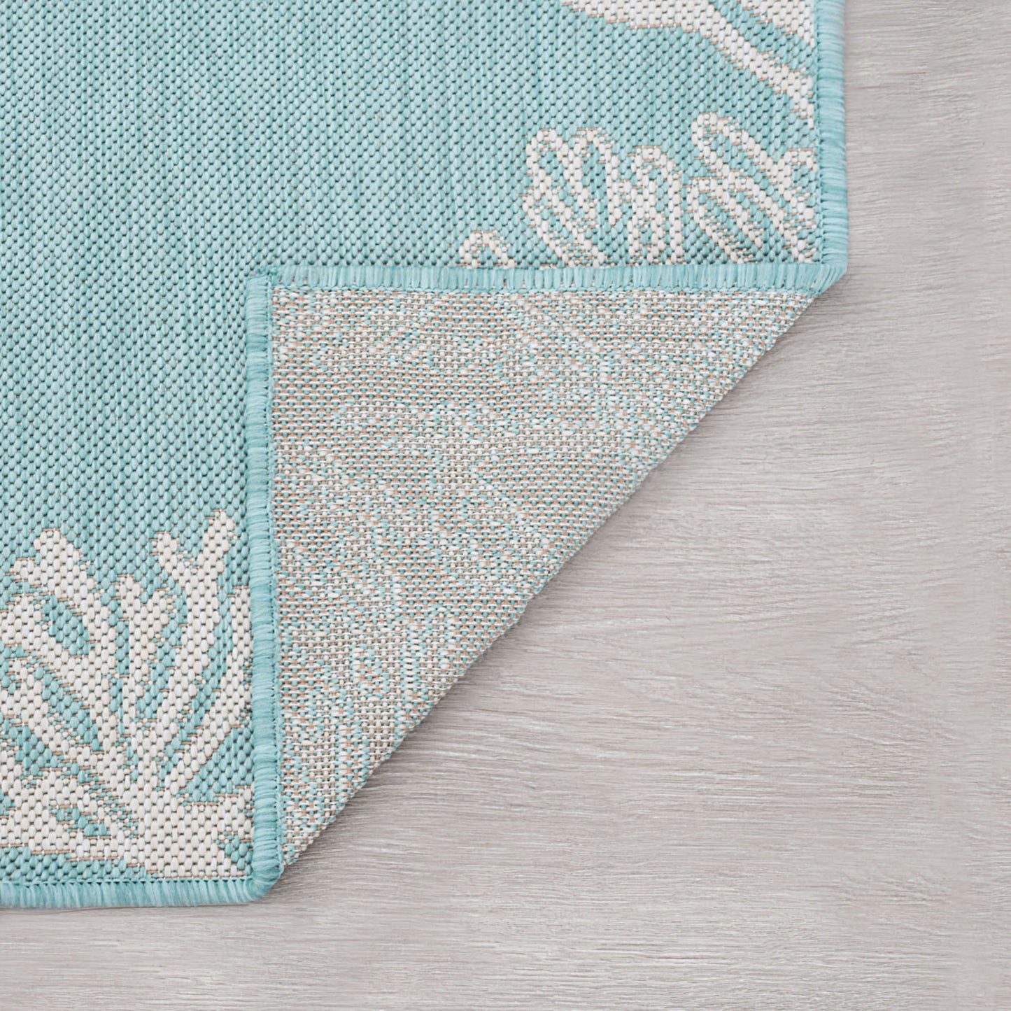 8X10 Water Resistant, Large Indoor Outdoor Rugs for Patios, Front Door Entry, Entryway, Deck, Porch, Balcony | outside Area Rug for Patio | Aqua, Coastal | Size: 7'10'' X 10'2''