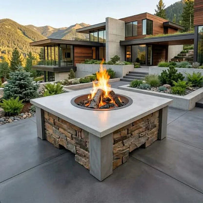 Homebridge GFRC Concrete Fire Pit Table