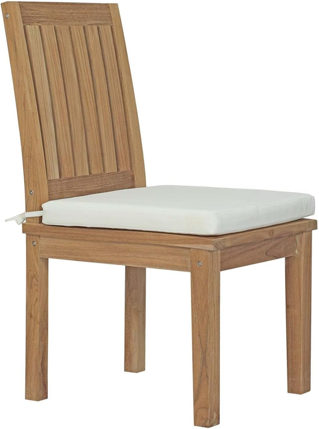 Marina 9 Piece Outdoor Patio Teak Dining Set in Natural White