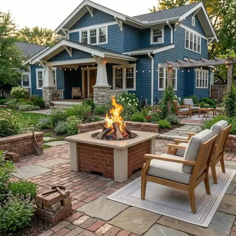 Homebridge GFRC Concrete Fire Pit Table