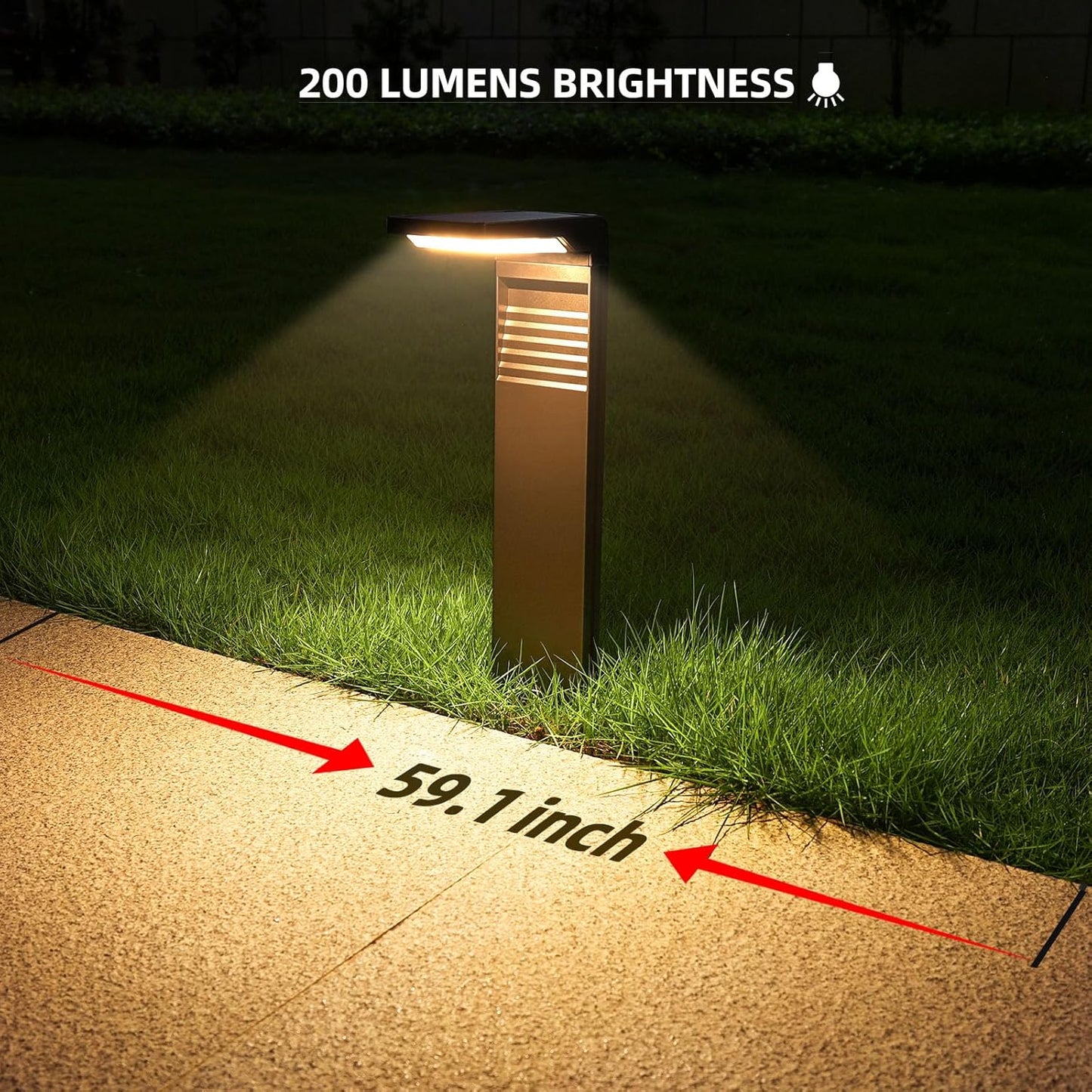 Solar Pathway Lights 8 Pack with Warm White and Cool White Mode, Modern Solar Path Lights Outdoor Waterproof, Perfect Solar Lights for Backyard, Lawn, Driveway, Walkway, Garden Decorative.