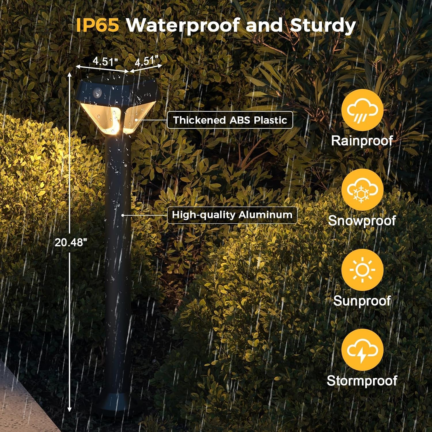 Smart Solar Pathway Lights Outdoor, Motion Sensor Landscape Lighting, 150LM Bright Solar Garden Lights with Bluetooth APP Control, RGB & Warm White Color Changing, IP65 Waterproof, 4 Pack