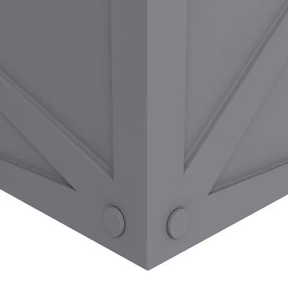 Bonsai 13 In. High Fiberstone Rectangular Planter Weather-Resistant Indoor and Outdoor 30 In. Wide Grey