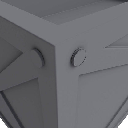 Bonsai 13 In. High Fiberstone Rectangular Planter Weather-Resistant Indoor and Outdoor 30 In. Wide Grey