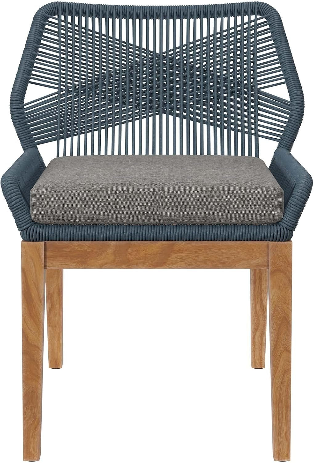 Wellspring 5-Piece Outdoor Patio Dining Table Set in Blue Graphite