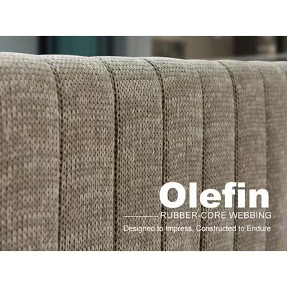 9-Piece Aluminum Outdoor Dining Set All-Weather Modern Rectangular Dining Table and Chairs with Olefin Cushions, Beige
