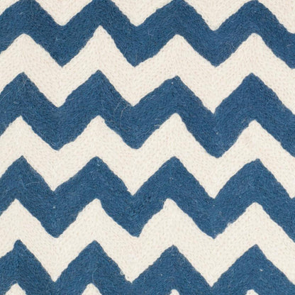 Tealea Striped Navy Blue 18 In. X 18 In. Throw Pillow (Set of 2)