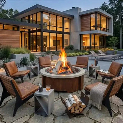 Homebridge GFRC Concrete Fire Pit Table