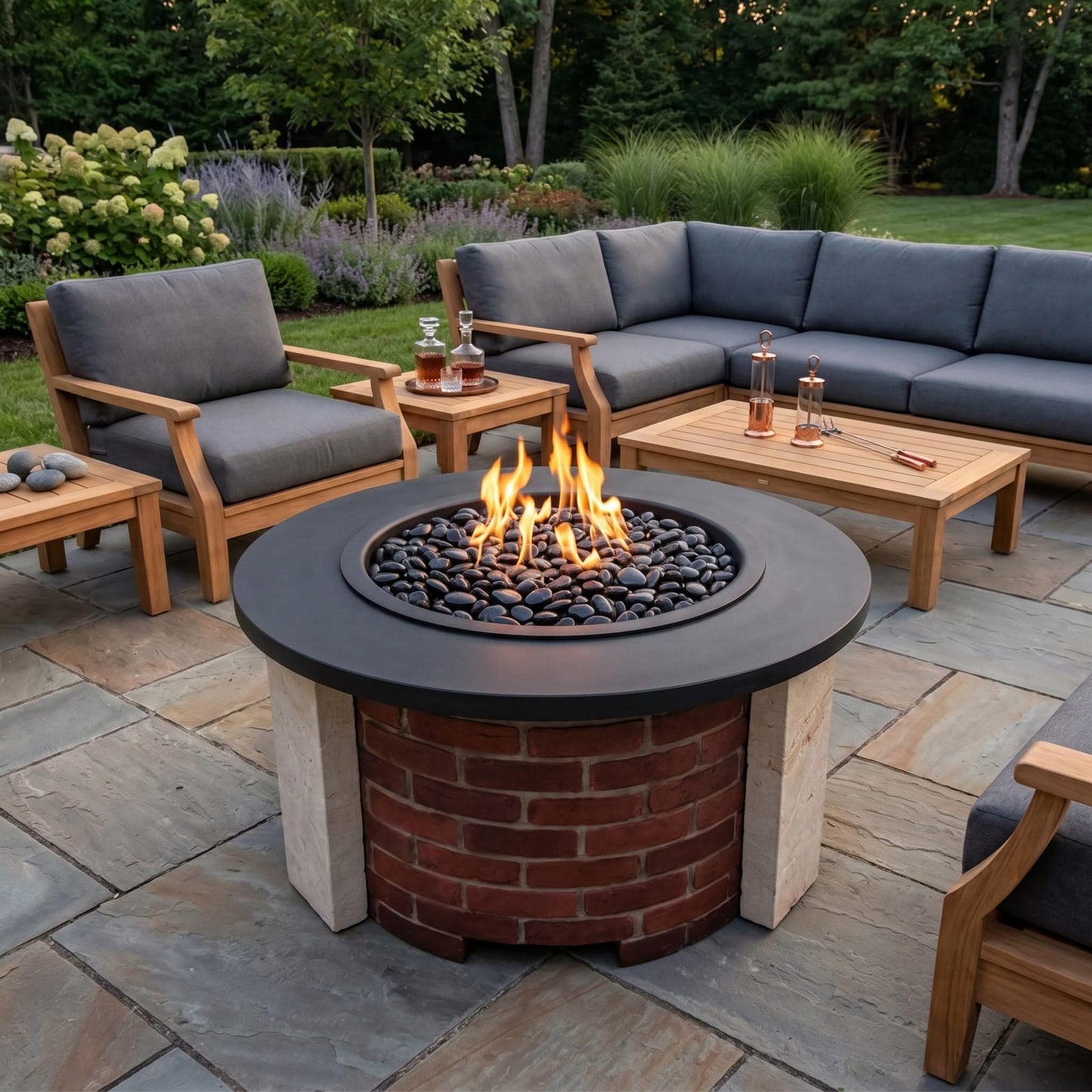 Homebridge GFRC Concrete Fire Pit Table