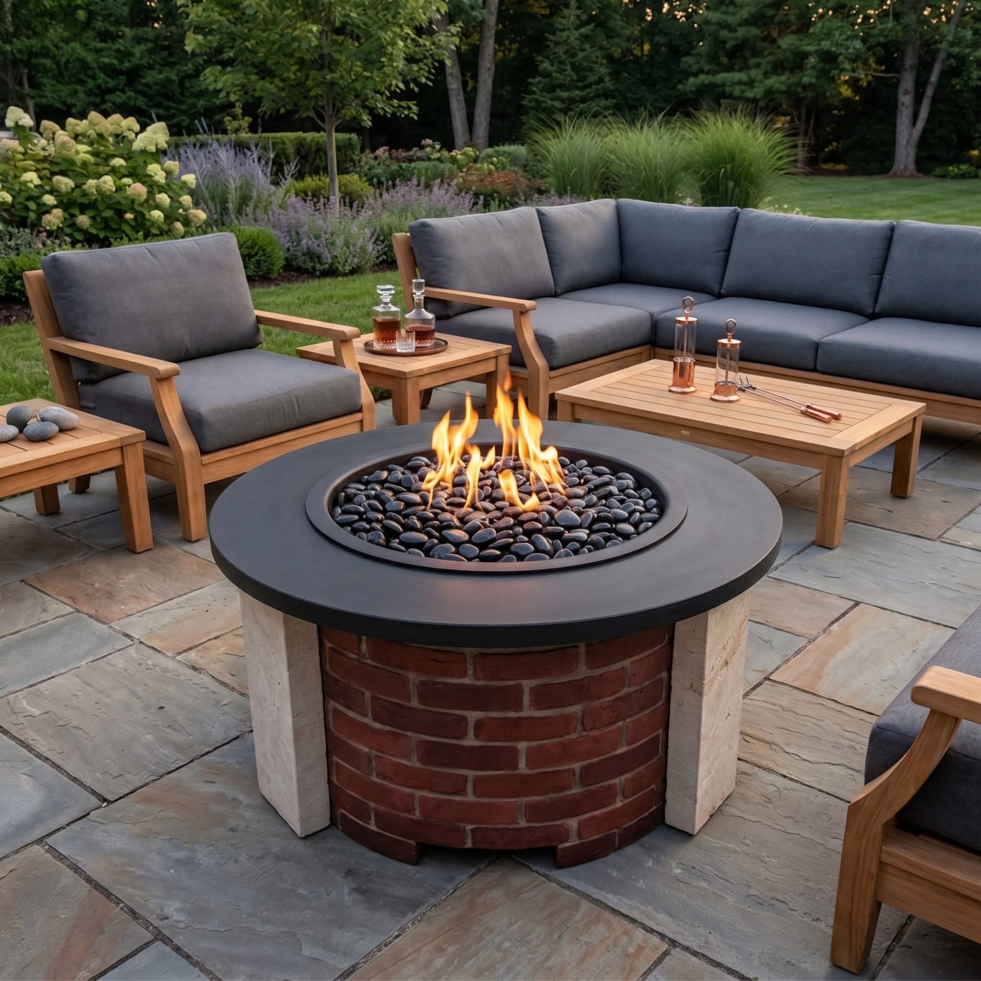 Homebridge GFRC Concrete Fire Pit Table