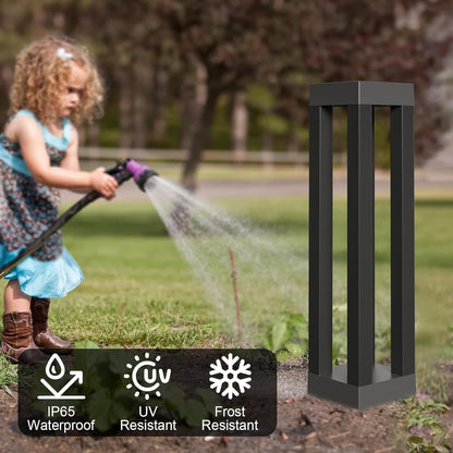 Solar Powered Outdoor Floor Lamp, Stainless Steel Solar Street Lights, Solar Floor Lamp Waterproof Deck Lights for Garden, Yard, Pathway, Porch