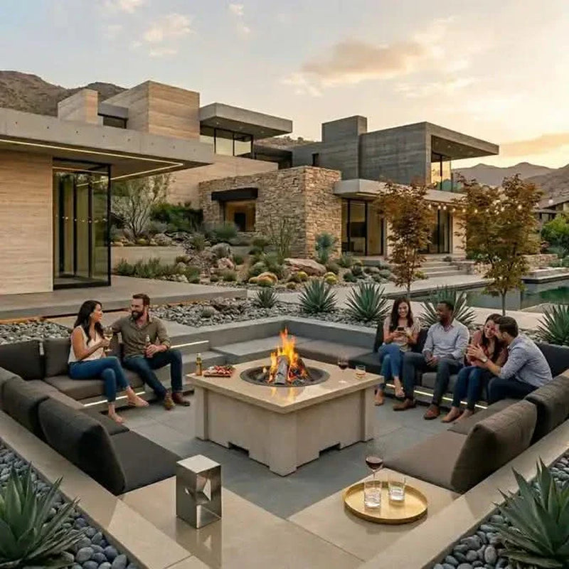 Homebridge GFRC Concrete Fire Pit Table