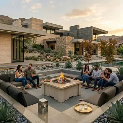 Homebridge GFRC Concrete Fire Pit Table