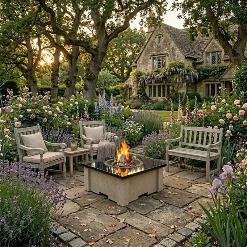 Homebridge GFRC Concrete Fire Pit Table
