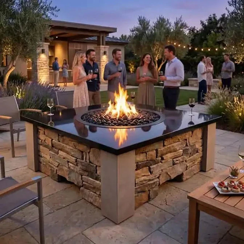 Homebridge GFRC Concrete Fire Pit Table