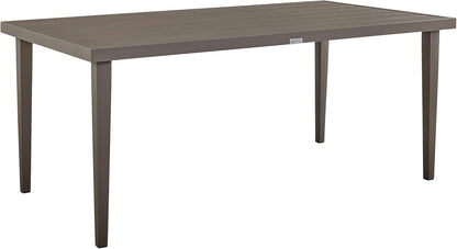 Grenada 5 Piece Grey Aluminum Outdoor Dining Set with Grey Fabric