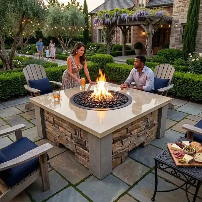 Homebridge GFRC Concrete Fire Pit Table