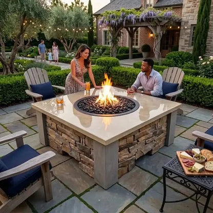 Homebridge GFRC Concrete Fire Pit Table
