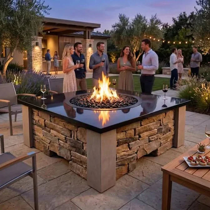 Homebridge GFRC Concrete Fire Pit Table